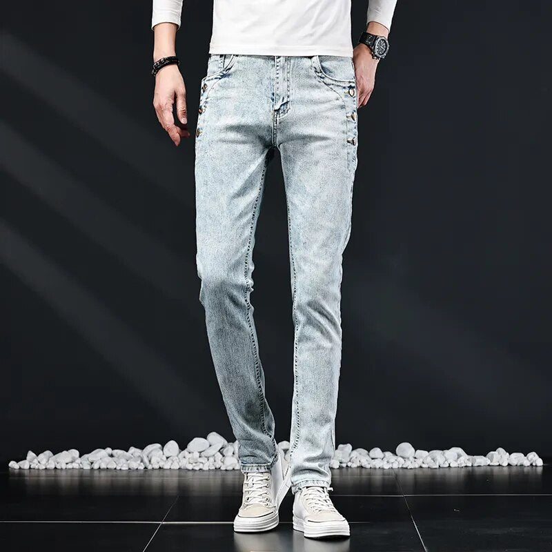 Jeans Slim Fit da Uomo in Denim Elasticizzato — foto 6