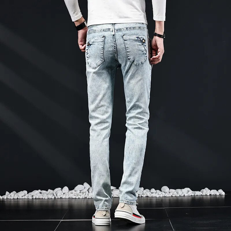 Jeans Slim Fit da Uomo in Denim Elasticizzato — foto 8