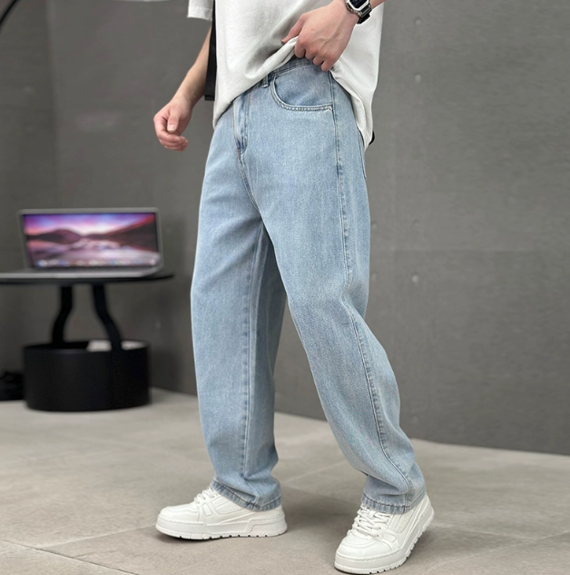 Jeans Wide Leg da Uomo a Vita Alta — foto 2