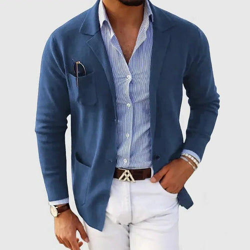 Blazer in Maglia da Uomo con Revers Classico — foto 2