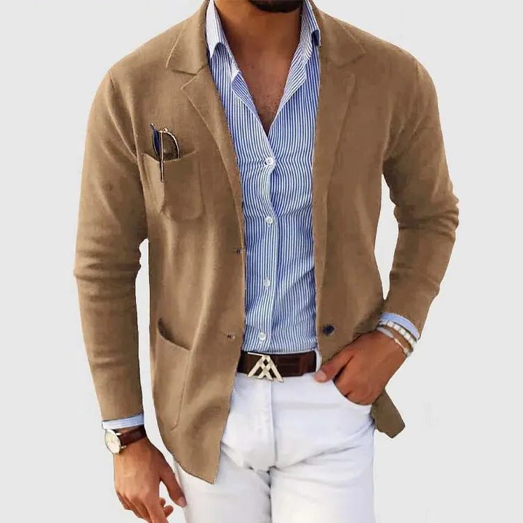 Blazer in Maglia da Uomo con Revers Classico — foto 3