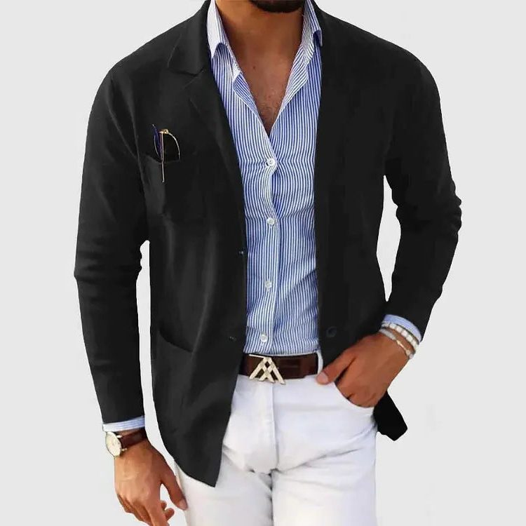 Blazer in Maglia da Uomo con Revers Classico — foto 5