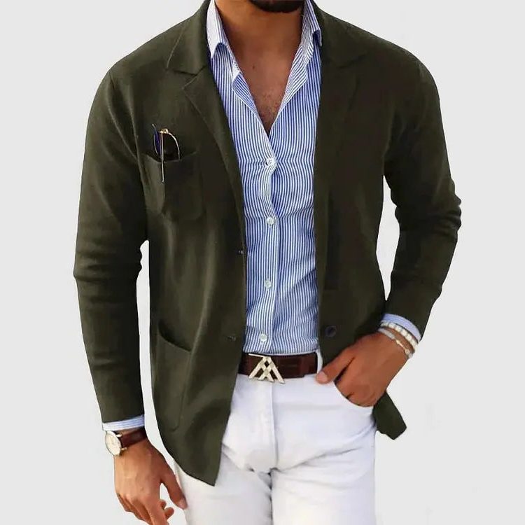 Blazer in Maglia da Uomo con Revers Classico — foto 7