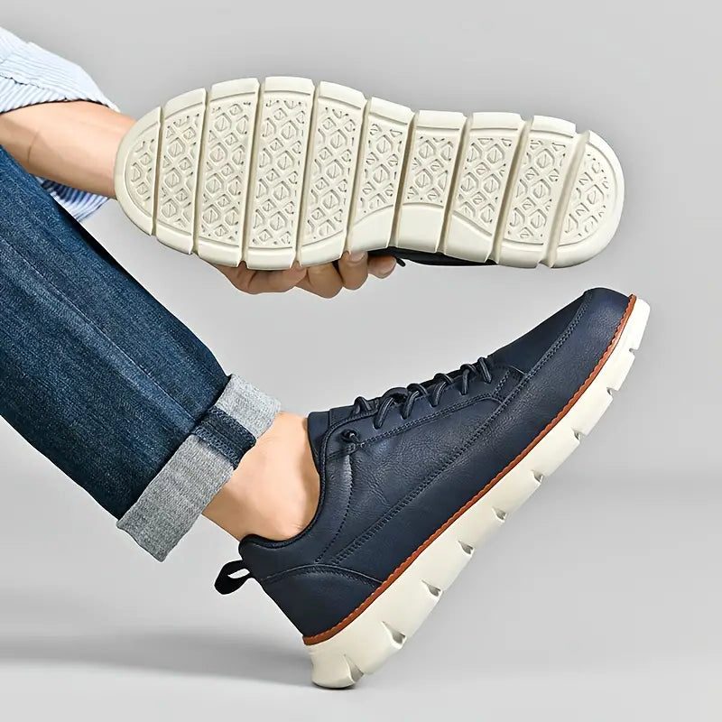 Sneaker in Pelle da Uomo Suola Chunky — foto 11