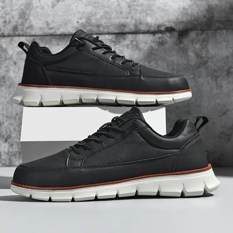 Sneaker in Pelle da Uomo Suola Chunky — foto 12