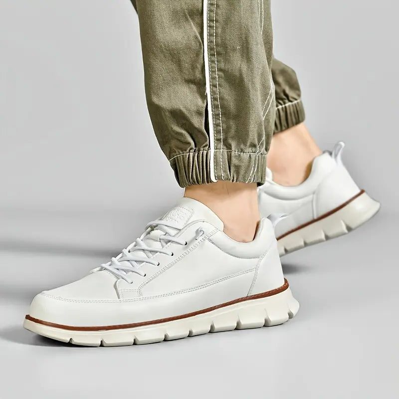 Sneaker in Pelle da Uomo Suola Chunky — foto 13