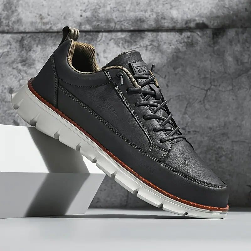 Sneaker in Pelle da Uomo Suola Chunky — foto 3