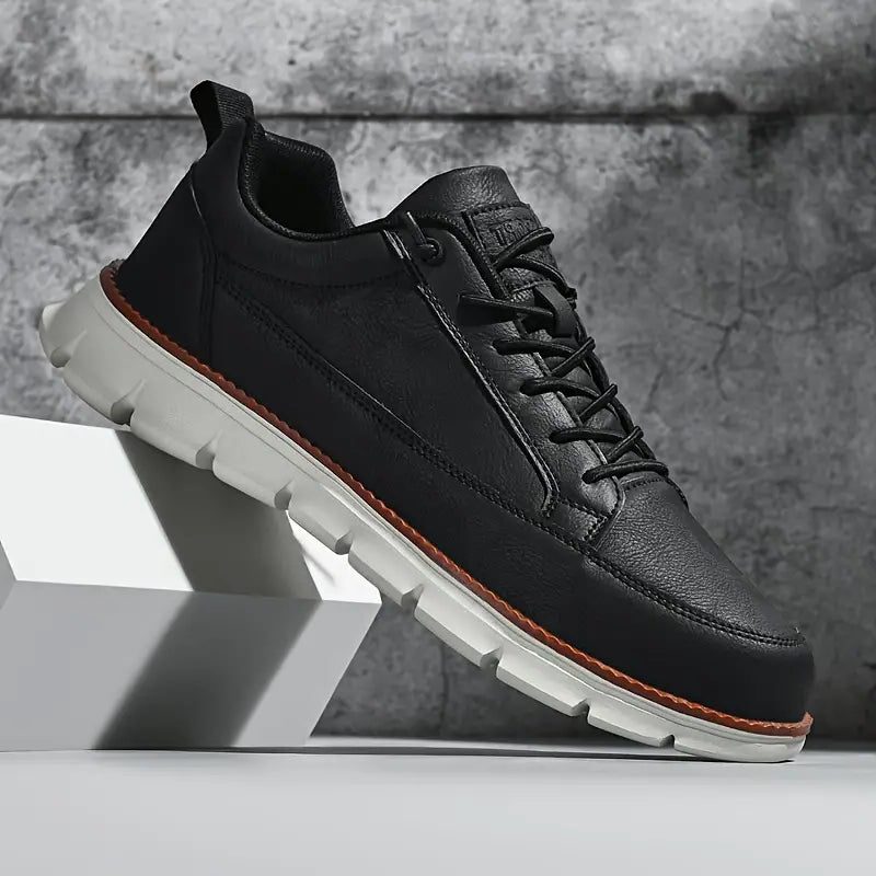 Sneaker in Pelle da Uomo Suola Chunky — foto 5