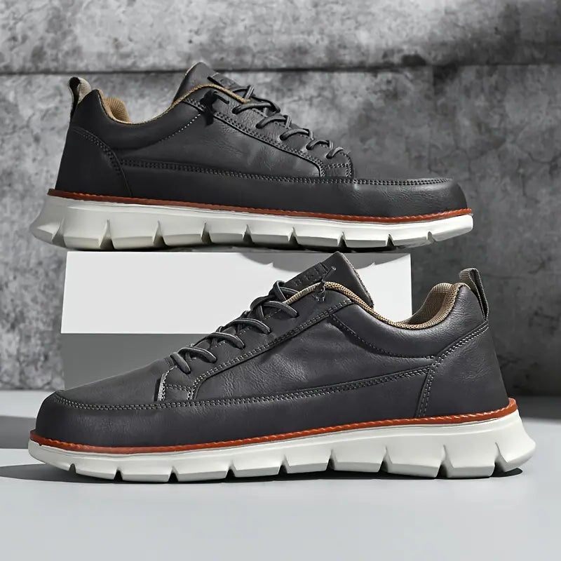 Sneaker in Pelle da Uomo Suola Chunky — foto 8