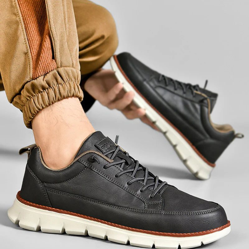 Sneaker in Pelle da Uomo Suola Chunky — foto 9