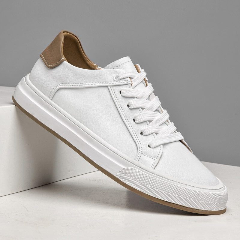 Sneakers in Pelle da Uomo con Suola Bianca — foto 5