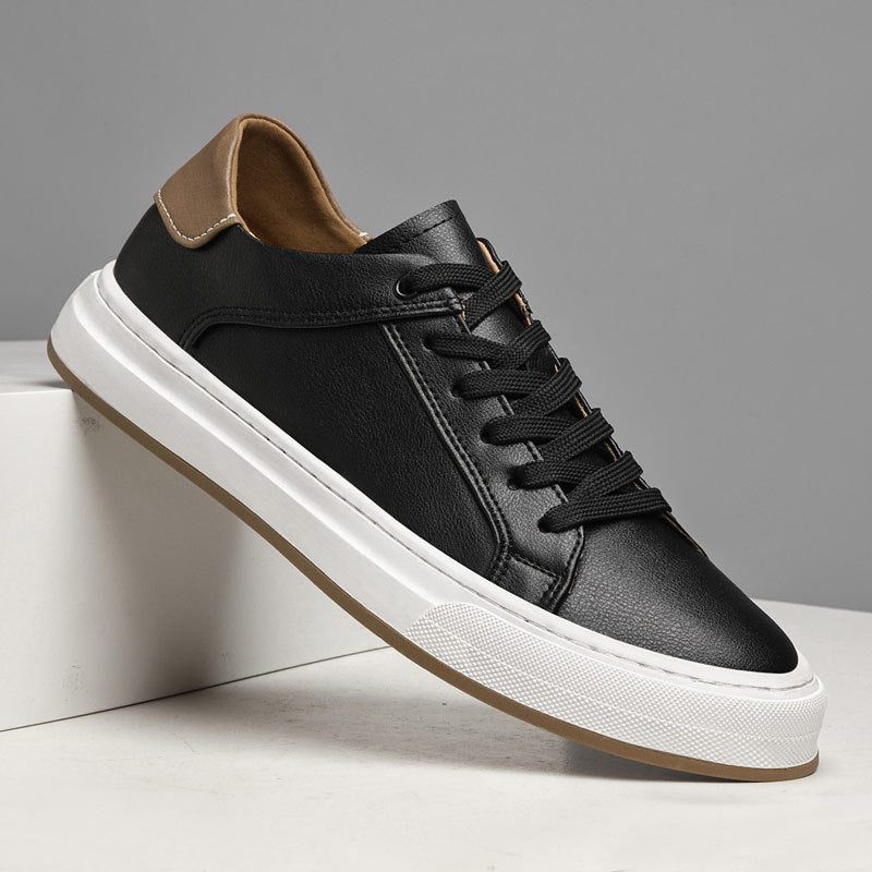 Sneakers in Pelle da Uomo con Suola Bianca — foto 6