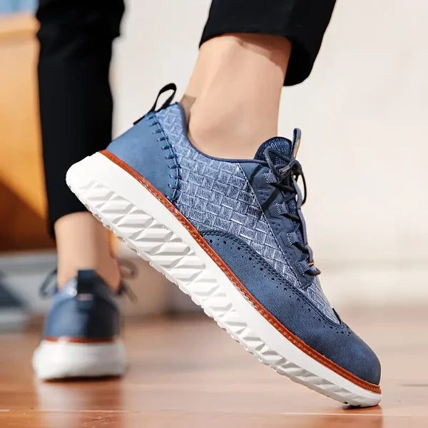 Sneaker in Pelle da Uomo Suola a Contrasto — foto 10