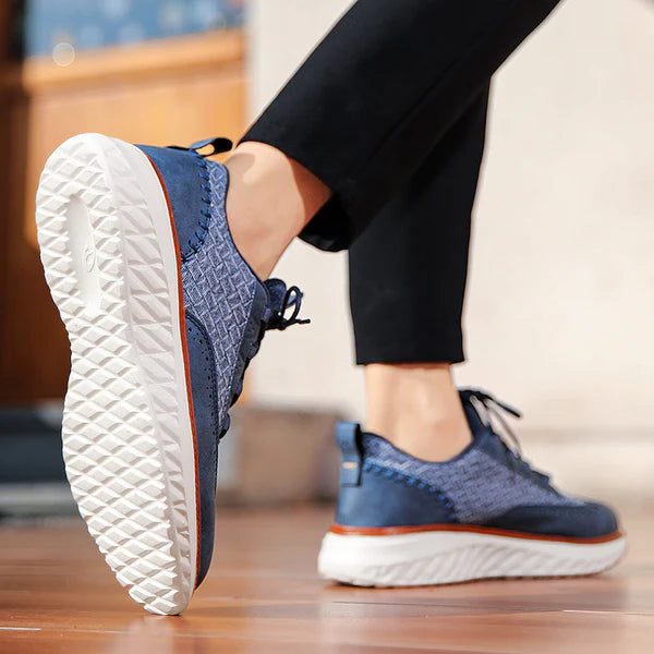 Sneaker in Pelle da Uomo Suola a Contrasto — foto 11