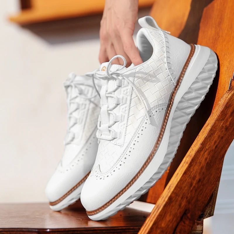 Sneaker in Pelle da Uomo Suola a Contrasto — foto 6