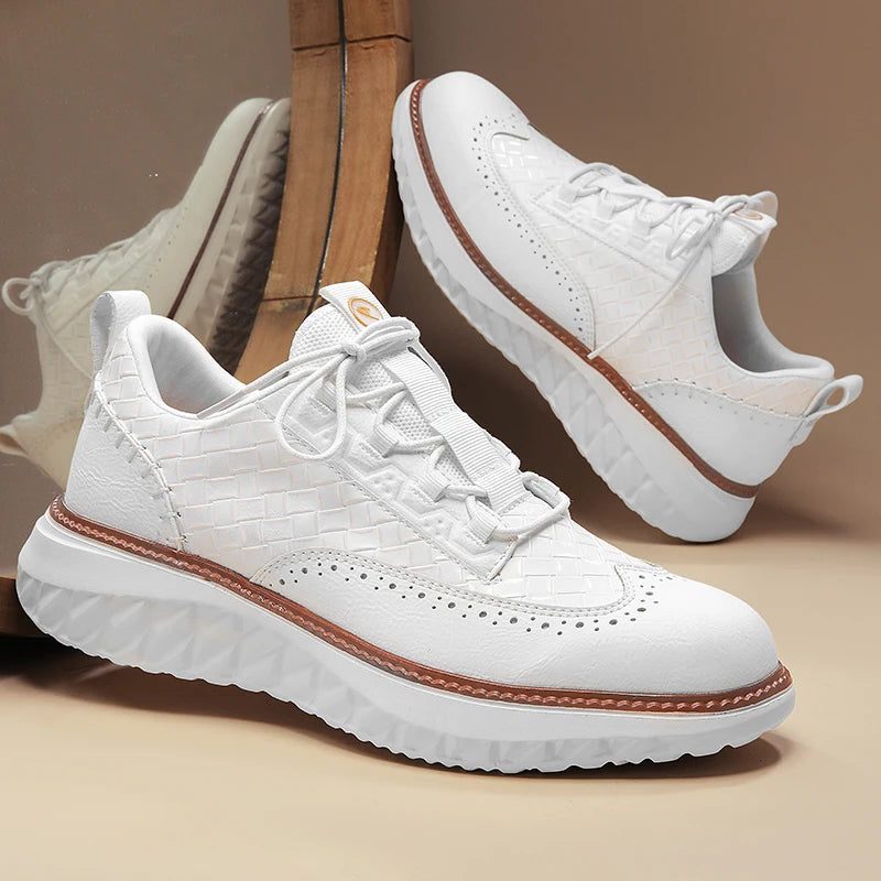 Sneaker in Pelle da Uomo Suola a Contrasto — foto 7