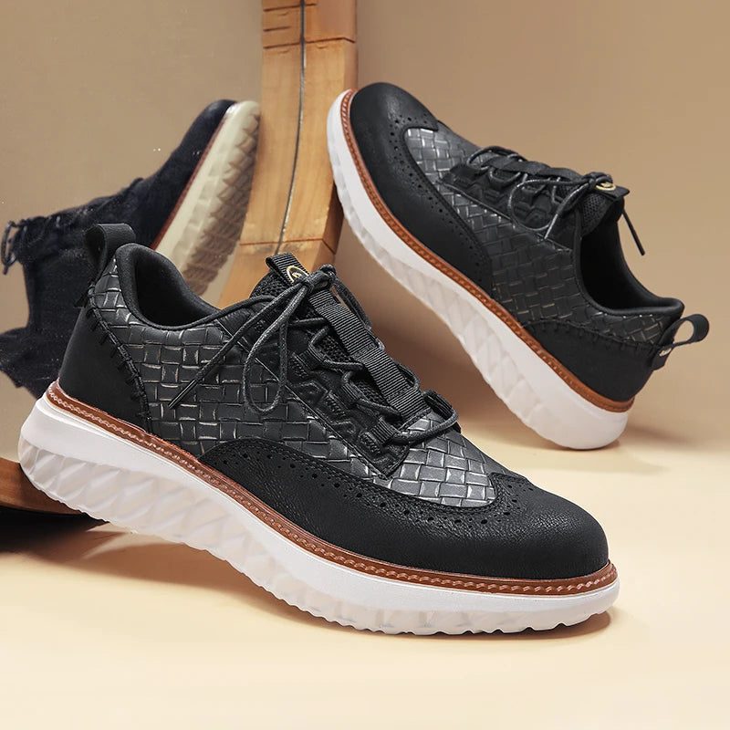 Sneaker in Pelle da Uomo Suola a Contrasto — foto 8