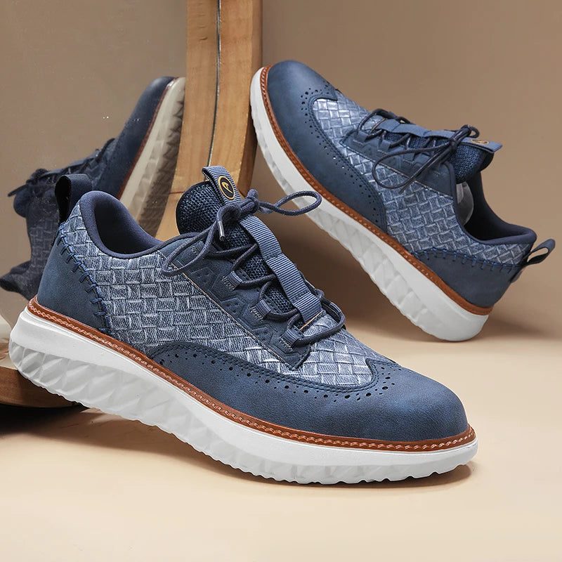 Sneaker in Pelle da Uomo Suola a Contrasto — foto 9