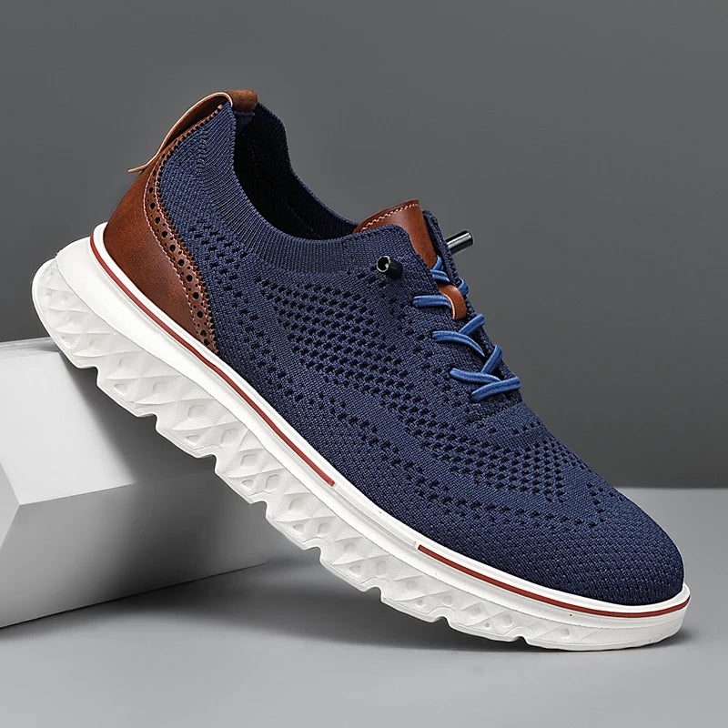 Sneakers da Uomo con Dettagli in Pelle