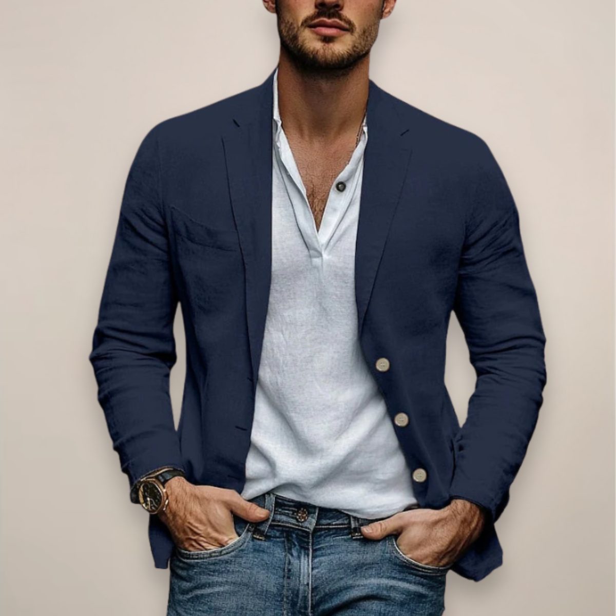 Blazer da Uomo Leggero e Abbottonato — foto 2