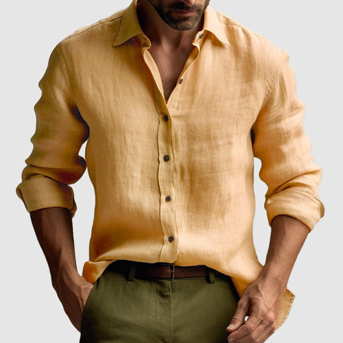 Camicia Naturale da Uomo Maniche Lunghe