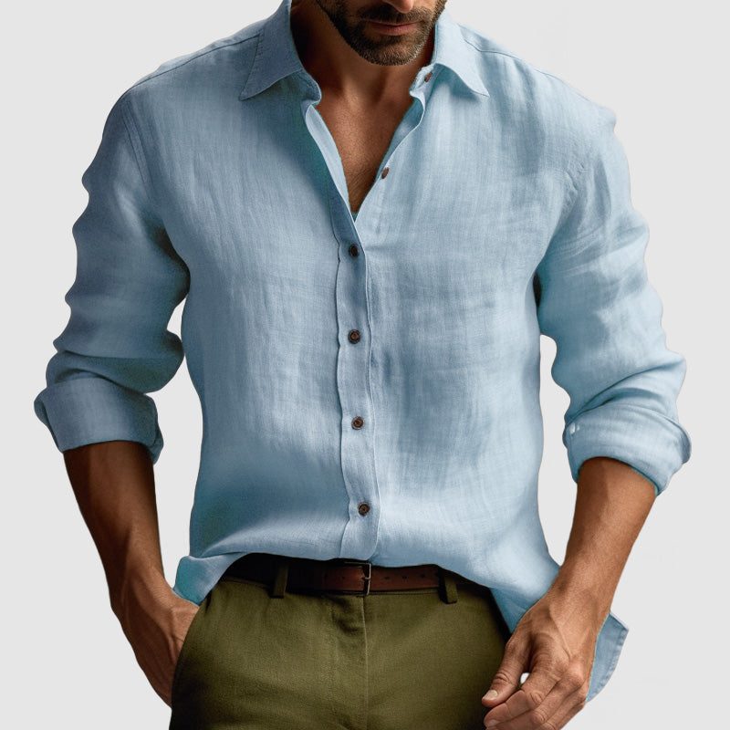 Camicia Naturale da Uomo Maniche Lunghe — foto 2