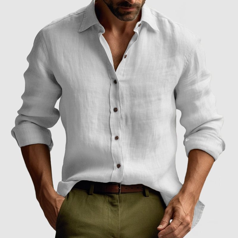 Camicia Naturale da Uomo Maniche Lunghe — foto 3