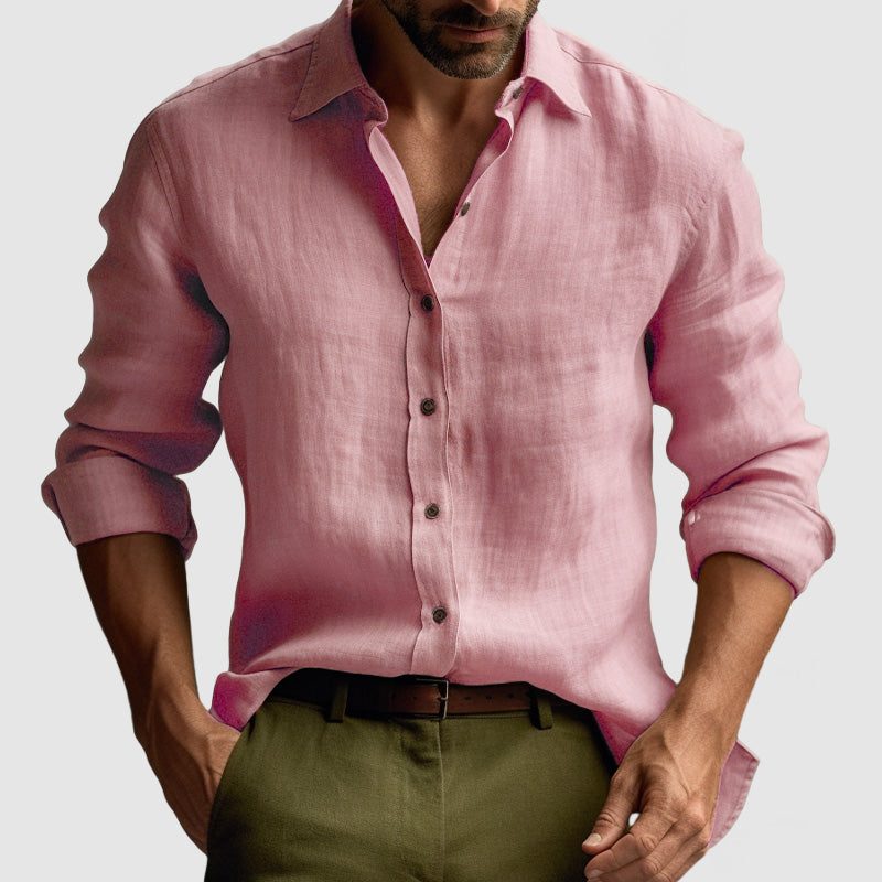Camicia Naturale da Uomo Maniche Lunghe — foto 4