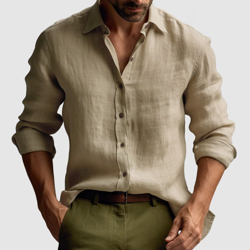Camicia Naturale da Uomo Maniche Lunghe — foto 6