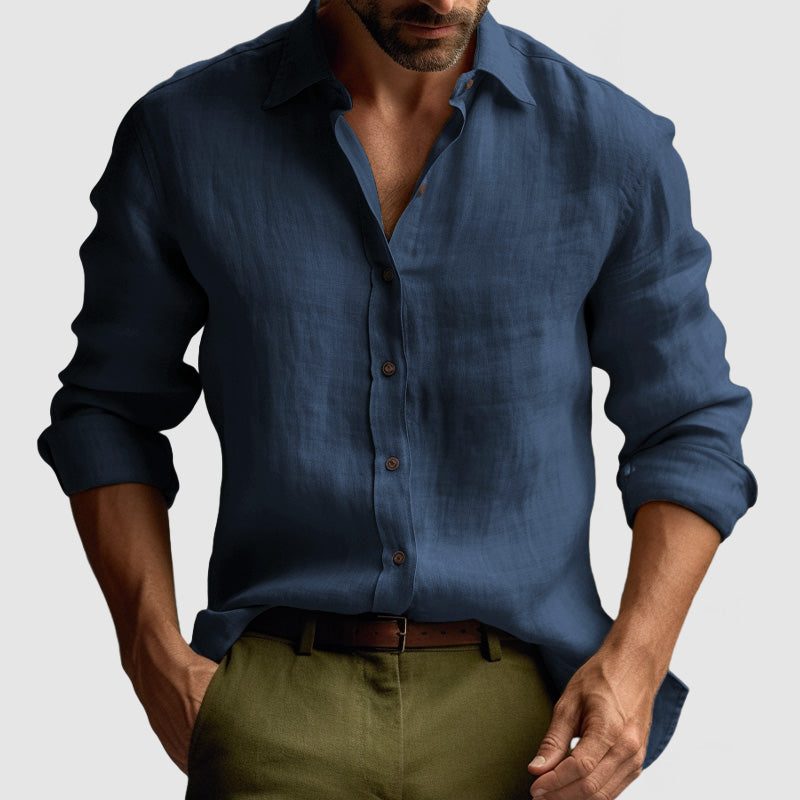 Camicia Naturale da Uomo Maniche Lunghe — foto 8