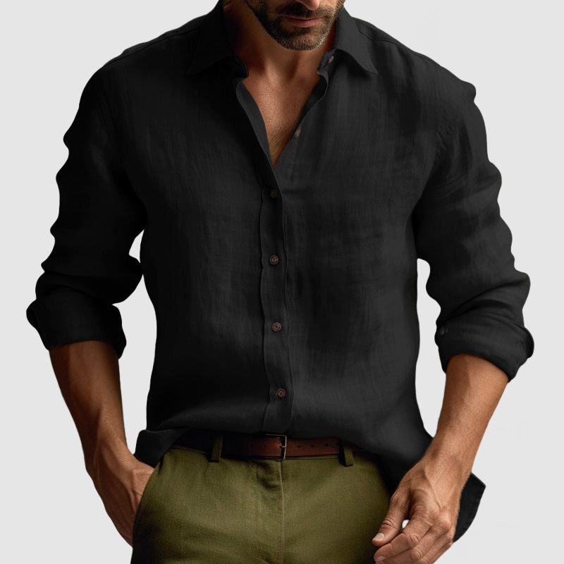 Camicia Naturale da Uomo Maniche Lunghe — foto 9