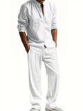 Set Camicia e Pantaloni da Uomo Manica a Tre Quarti