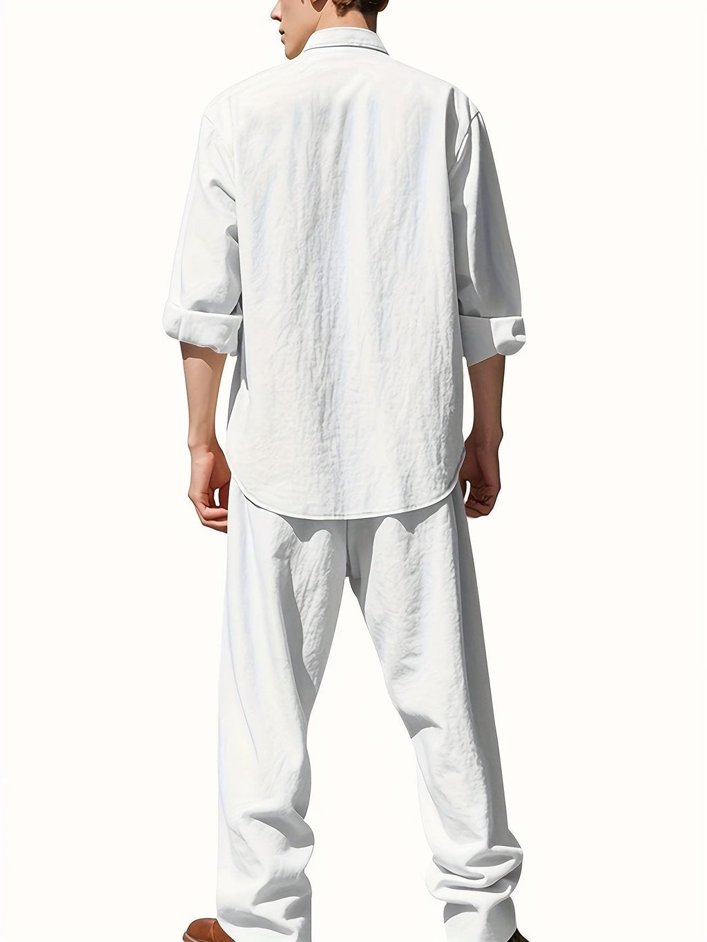 Set Camicia e Pantaloni da Uomo Manica a Tre Quarti — foto 2