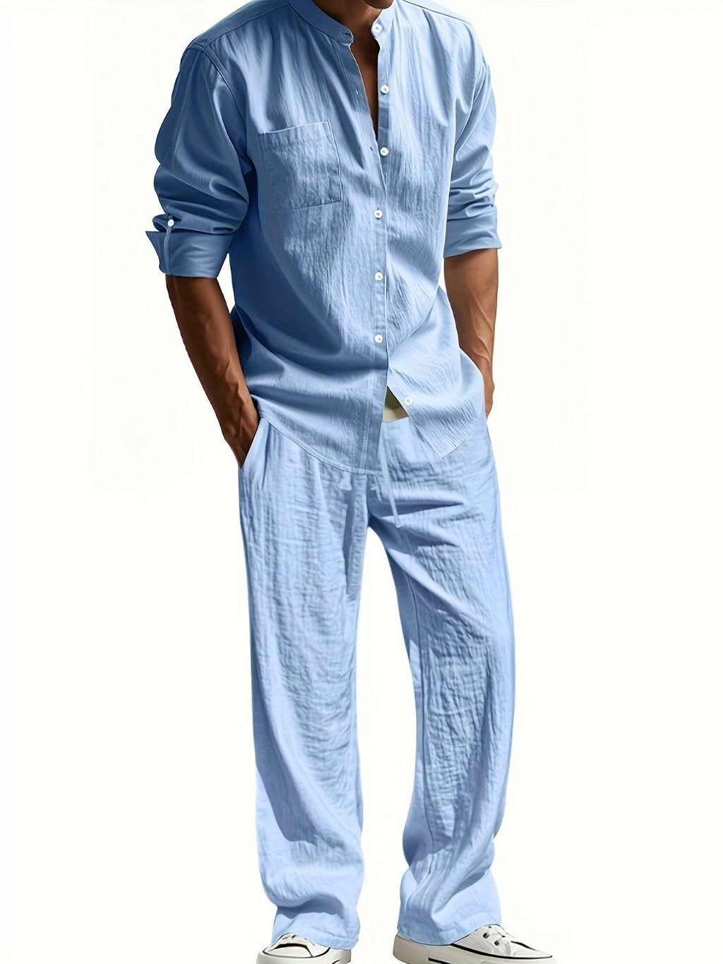 Set Camicia e Pantaloni da Uomo Manica a Tre Quarti — foto 7