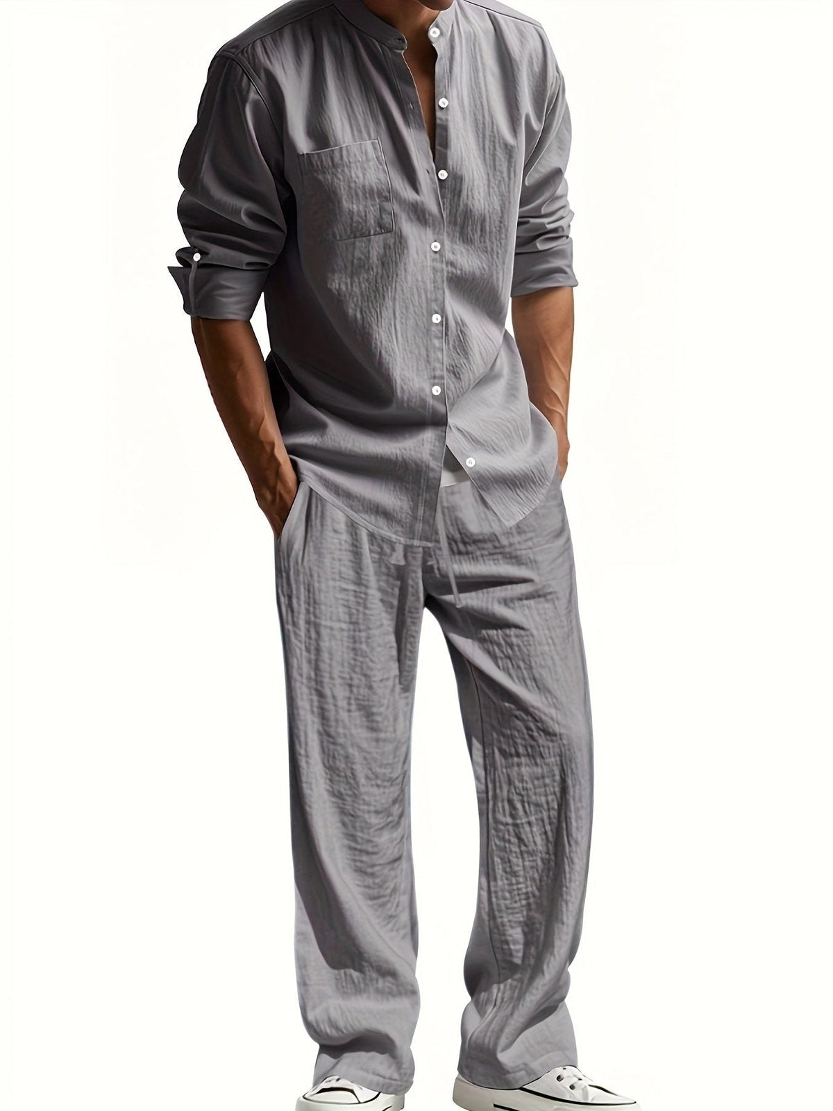 Set Camicia e Pantaloni da Uomo Manica a Tre Quarti — foto 9