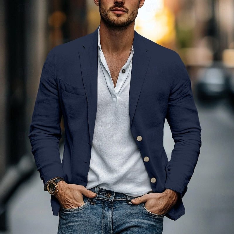 Blazer Leggero da Uomo Chiusura a Bottoni — foto 3