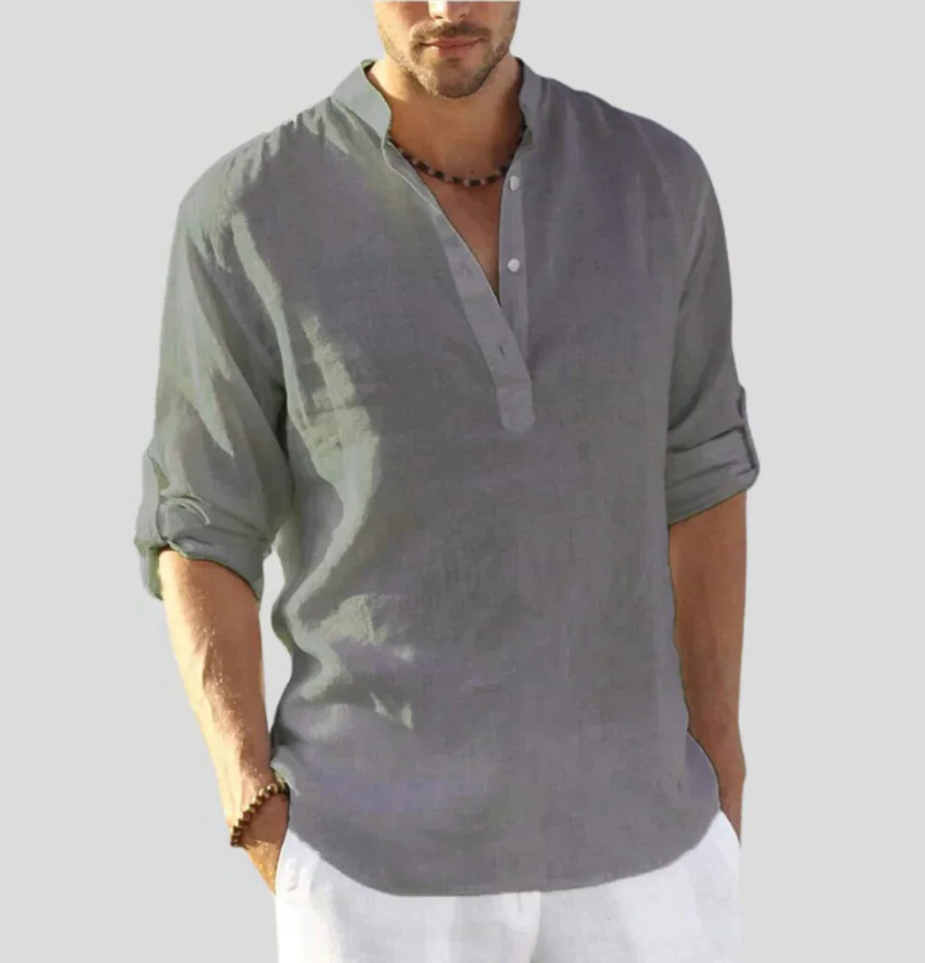 Henley da Uomo in Lino Maniche 3/4 — foto 5