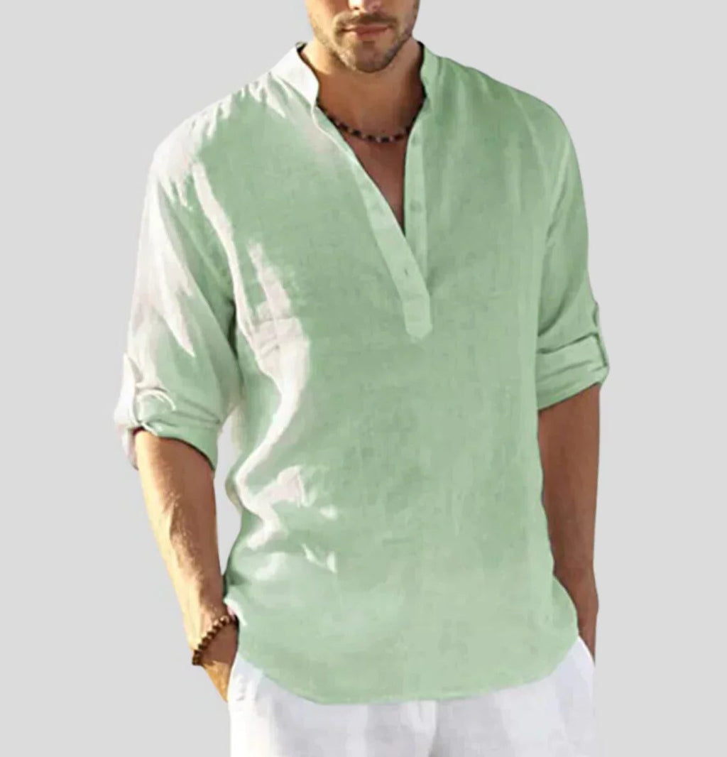 Henley da Uomo in Lino Maniche 3/4 — foto 6