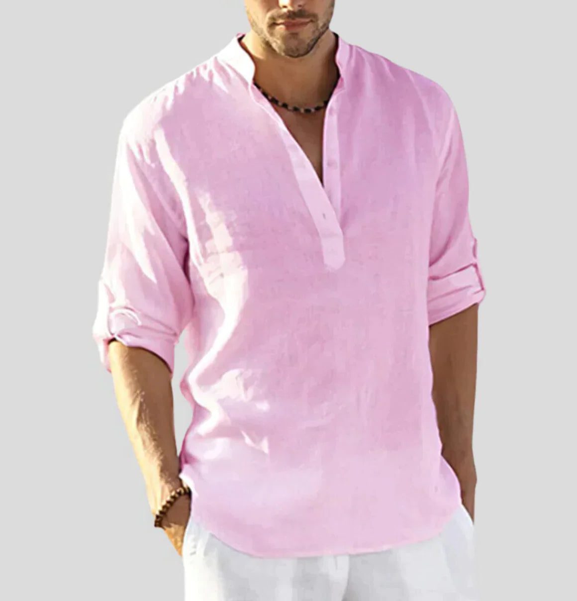 Henley da Uomo in Lino Maniche 3/4 — foto 7