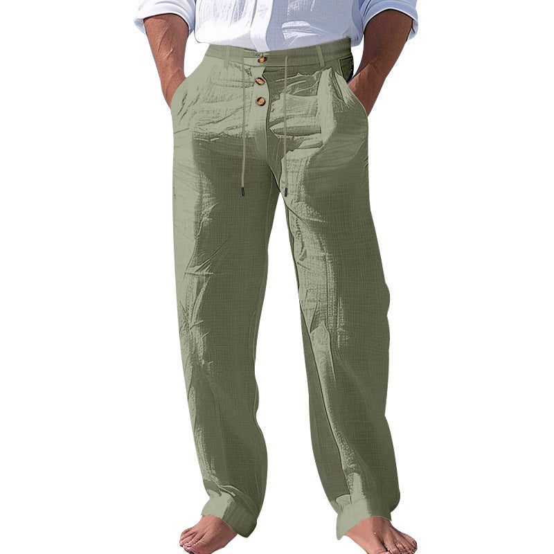 Pantaloni Vita Alta da Uomo Gamba Dritta
