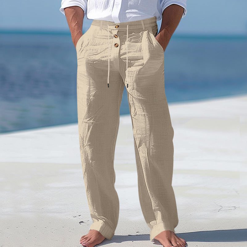 Pantaloni Vita Alta da Uomo Gamba Dritta — foto 2