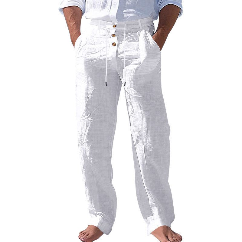 Pantaloni Vita Alta da Uomo Gamba Dritta — foto 4