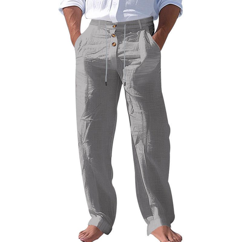 Pantaloni Vita Alta da Uomo Gamba Dritta — foto 6
