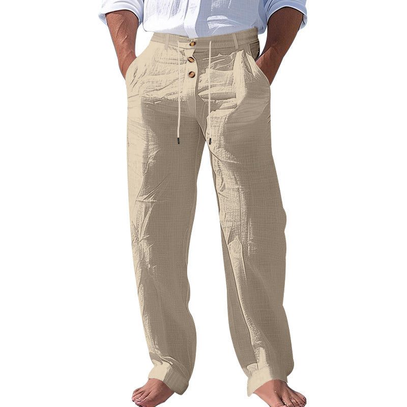 Pantaloni Vita Alta da Uomo Gamba Dritta — foto 7