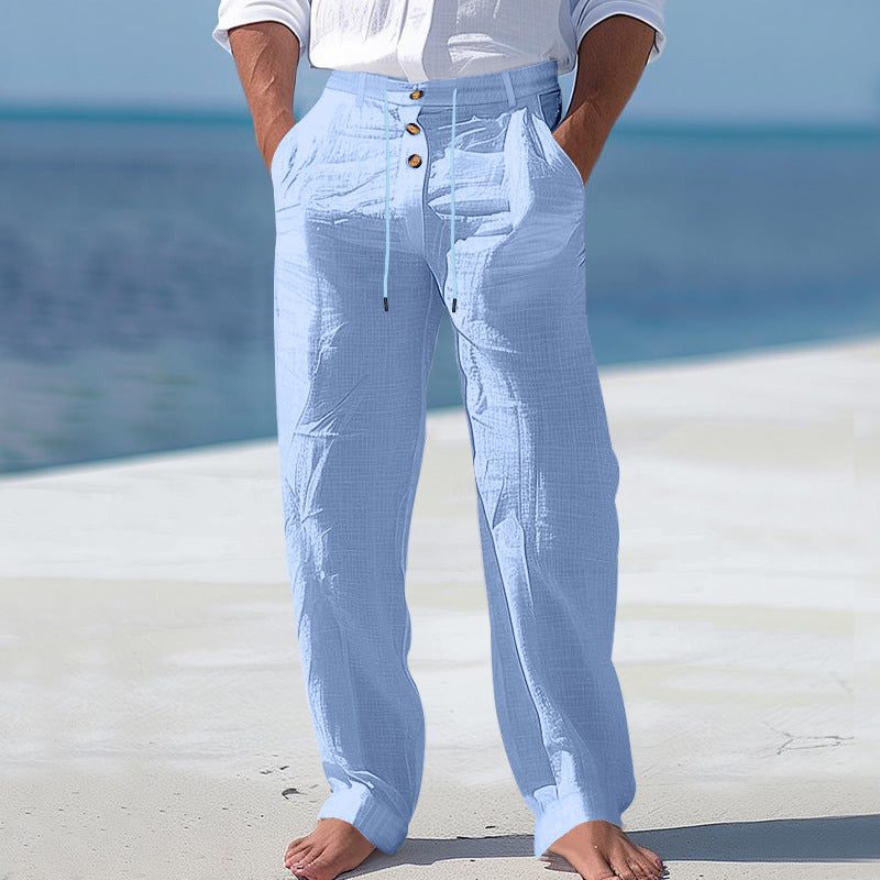 Pantaloni Vita Alta da Uomo Gamba Dritta — foto 8