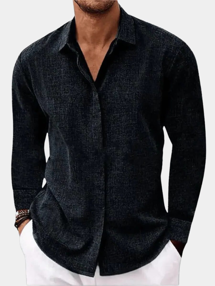Camicia Manica Lunga da Uomo Vestibilità Rilassata