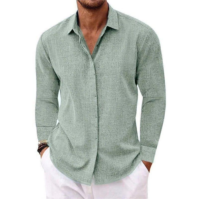 Camicia Manica Lunga da Uomo Vestibilità Rilassata — foto 11