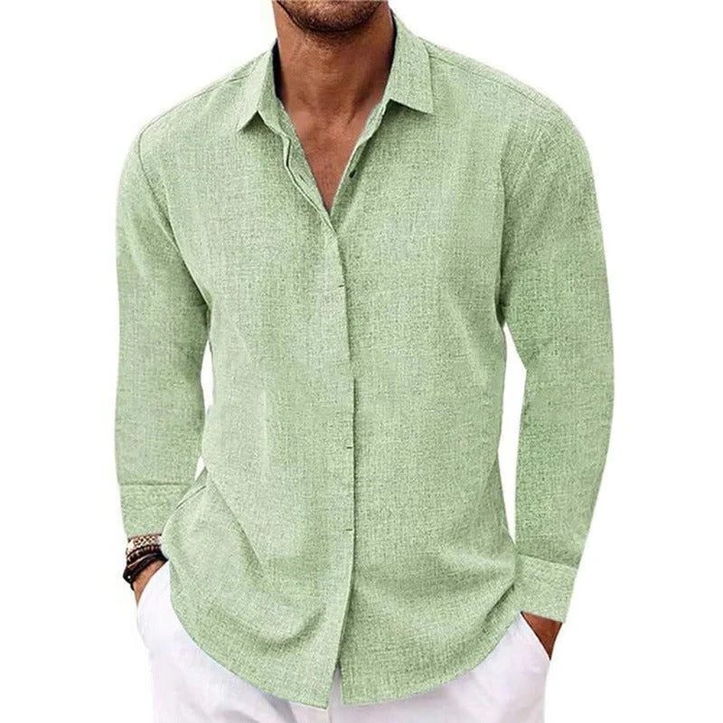 Camicia Manica Lunga da Uomo Vestibilità Rilassata — foto 12