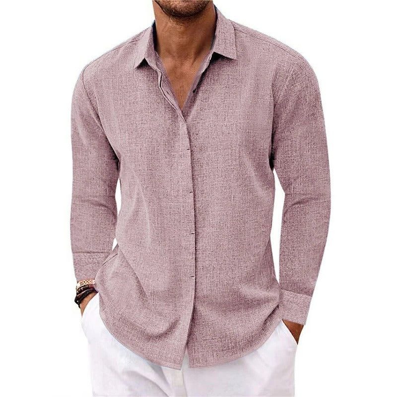 Camicia Manica Lunga da Uomo Vestibilità Rilassata — foto 13