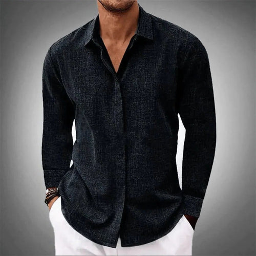 Camicia Manica Lunga da Uomo Vestibilità Rilassata — foto 2